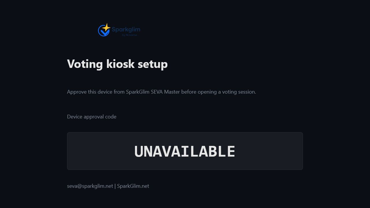 SEVA voting kiosk interface